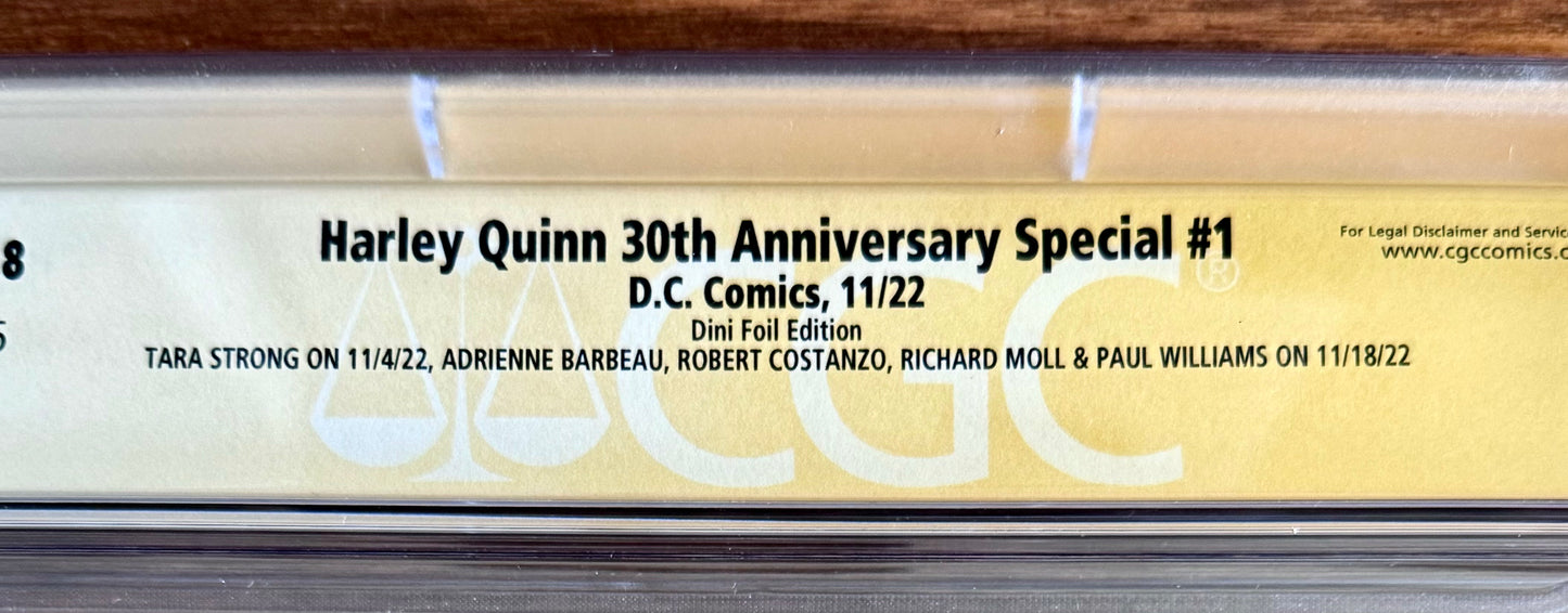 Harley Quinn 30th Anniversary Special #1 Paul Dini FOIL Virgin Exclusive SIGNED by Paul Dini CGC SS