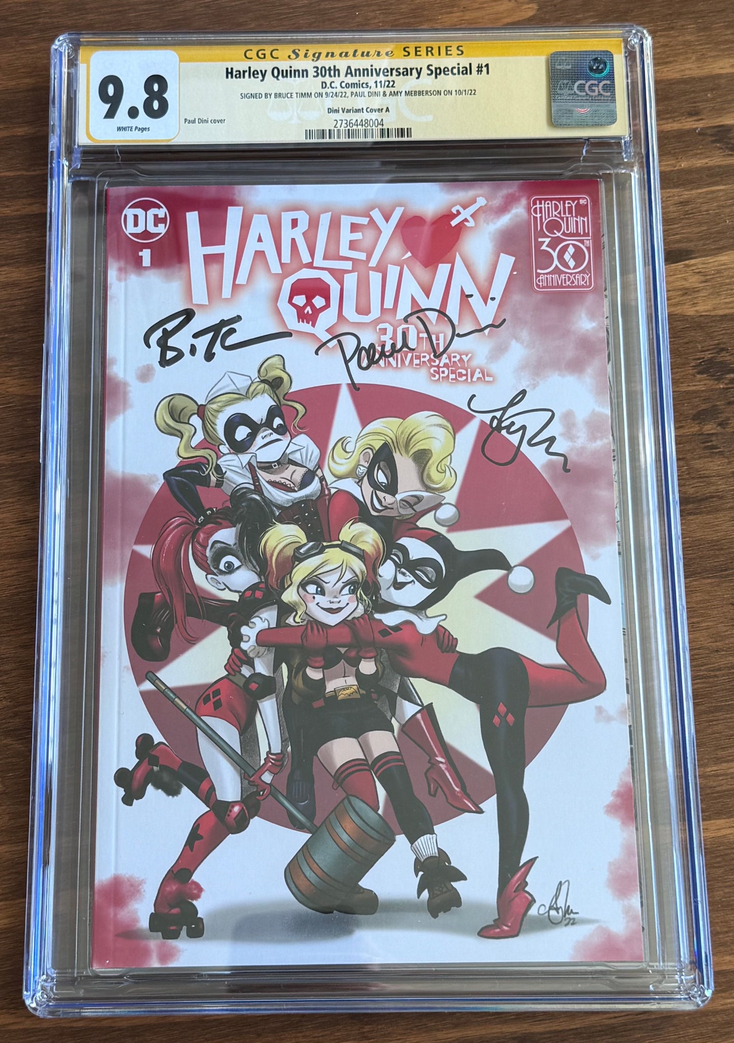 Harley Quinn 30th Anniversary Special #1 Paul Dini Minimal Trade Exclusive SIGNED CGC SS