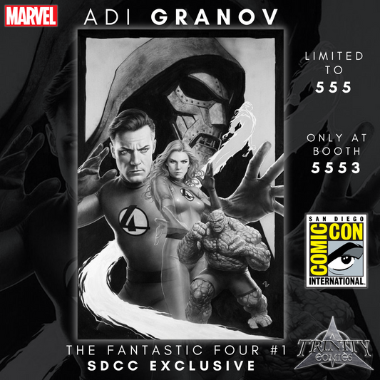 The Fantastic 4 #1 Trinity SDCC Grayscale by Adi Granov