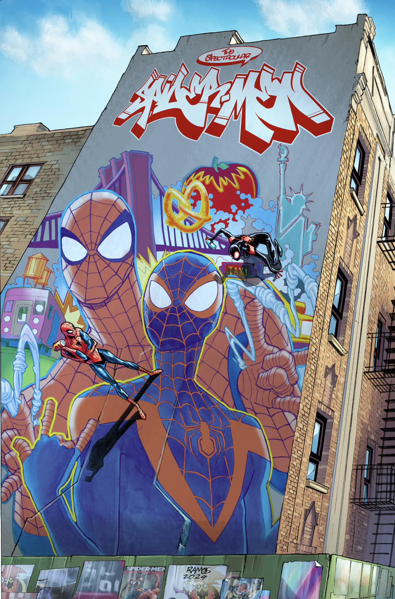 SPECTACULAR SPIDER-MEN #1 OFFICIAL RAMOS/TRINITY EXCLUSIVE GRAFFITI EDITION
