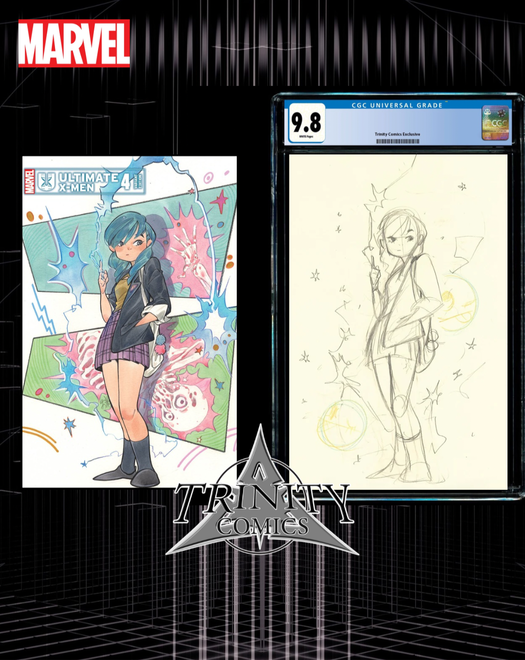 Ultimate X-Men #4 Trinity Exclusive Sketch Edition Set by Peach Ultimate X-Men #4 Trinity Exclusive Sketch Edition Set by Peach
