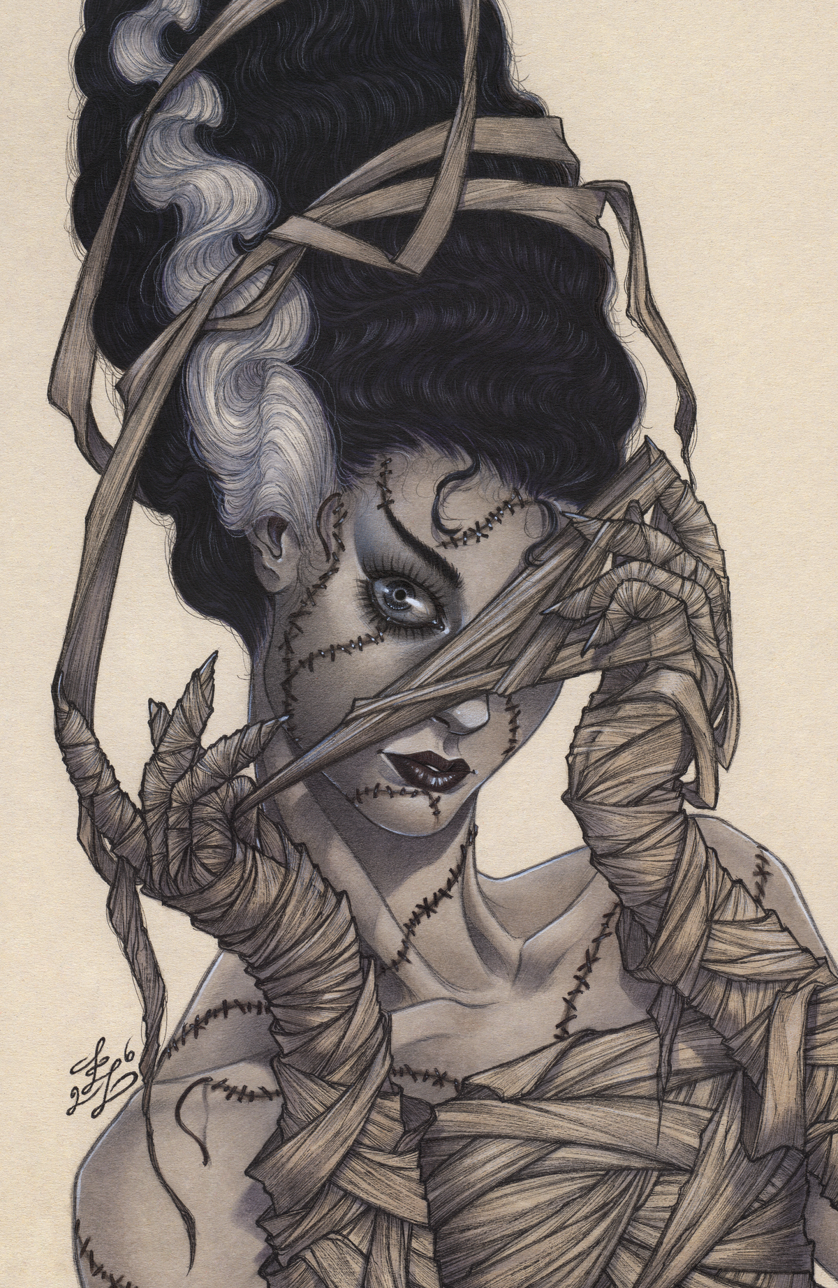 Bride of Frankenstein #1 Trinity Virgin Exclusive by Zoe Lacchei