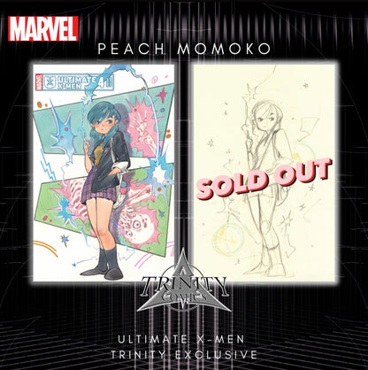 Ultimate X-Men #4 Trinity Exclusive Sketch Edition Set by Peach Momoko