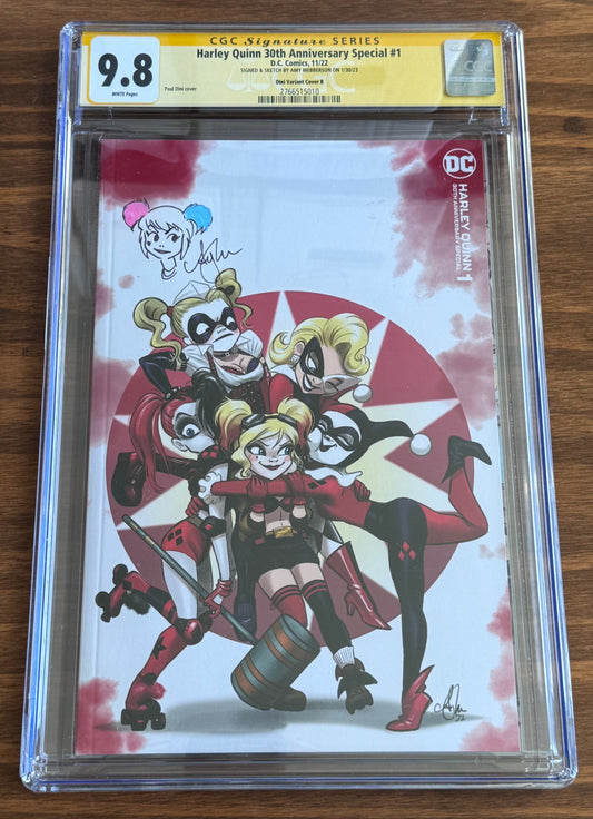 Harley Quinn 30th Anniversary Special #1 Paul Dini Minimal Trade Exclusive SIGNED CGC SS