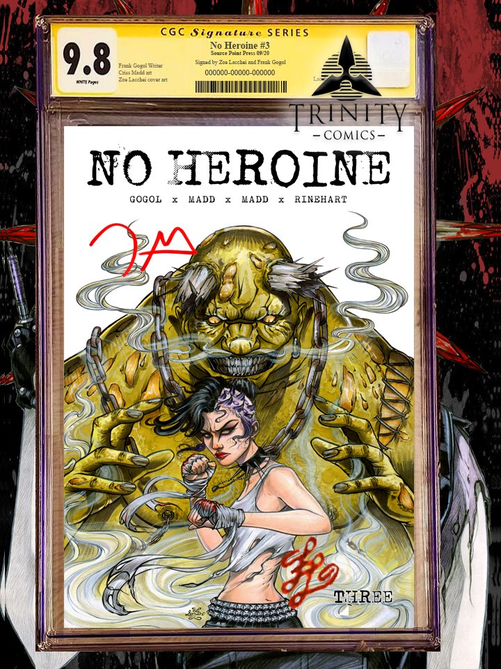 No Heroine #3 Trinity Comics Exclusive Zoe Lacchei Cover Pre-Sale