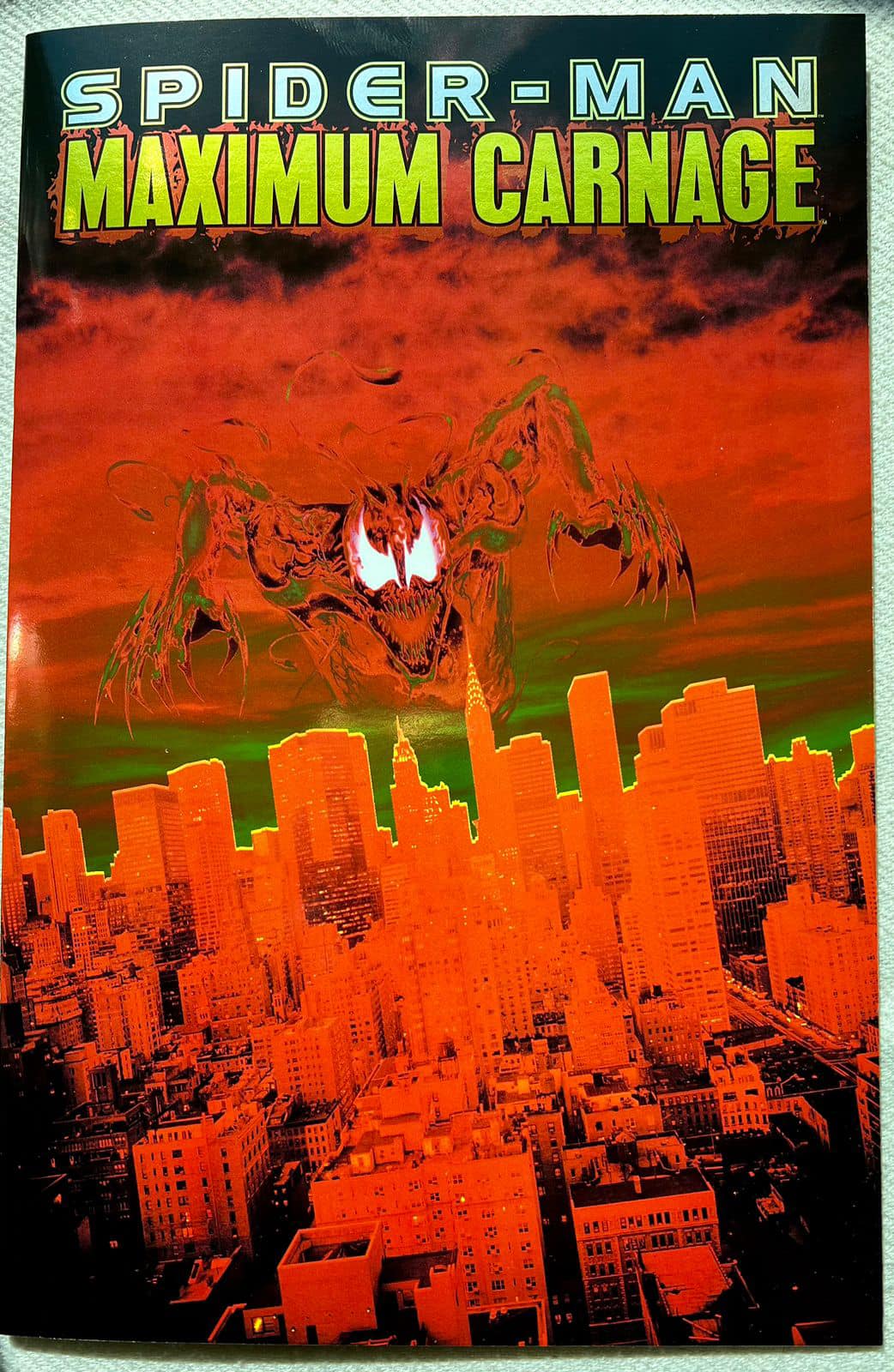 Maximum Comics Maximum Carnage #1 Lake Como Mexican Foil Exclusive by Bill Sienkiewic ...