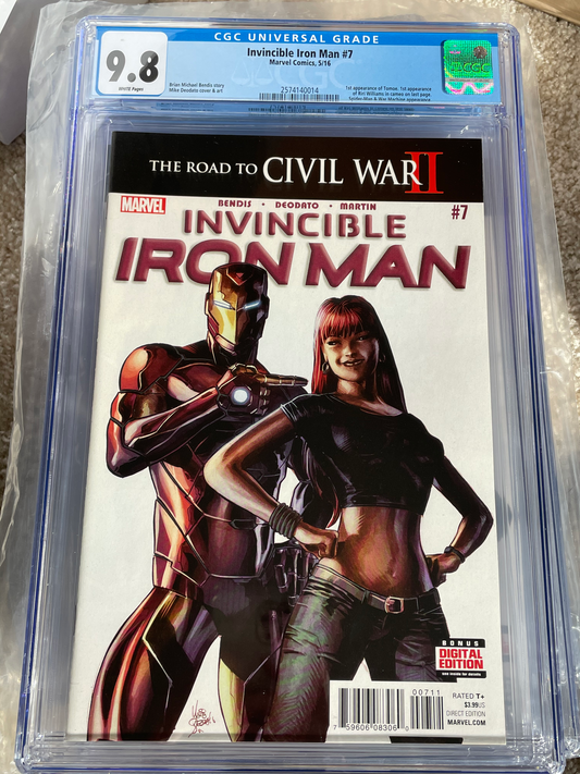Invincible Iron Man #7 1st Appearance of RiRi Williams CGC 9.8