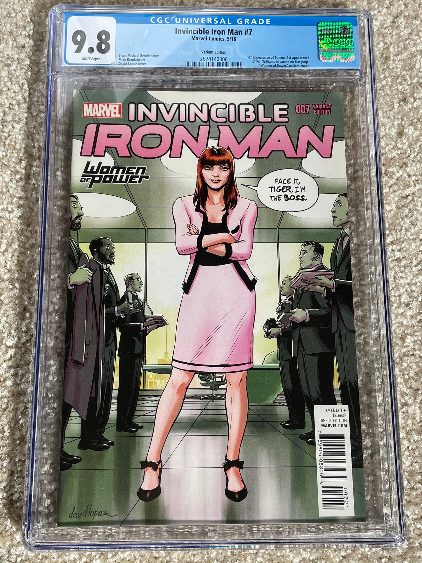 Invincible Iron Man #7 Women of Power Variant 1st Appearance of RiRi Williams CGC 9.8