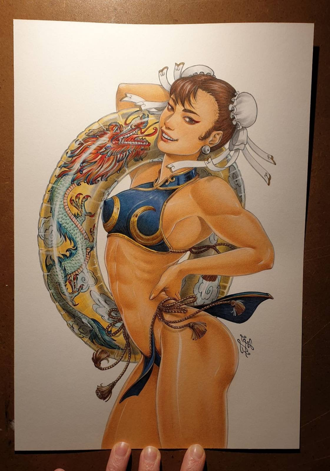 Original Published Cover Art Street Fighter Swimsuit Special #1 by Zoe Lacchei